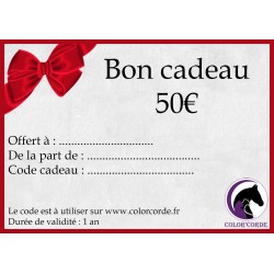 Bon cadeau colorcorde de 50€