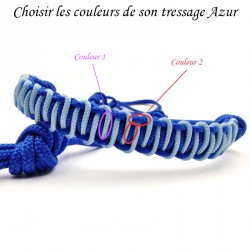 Licol éthologique personnalisable - tressage Azur